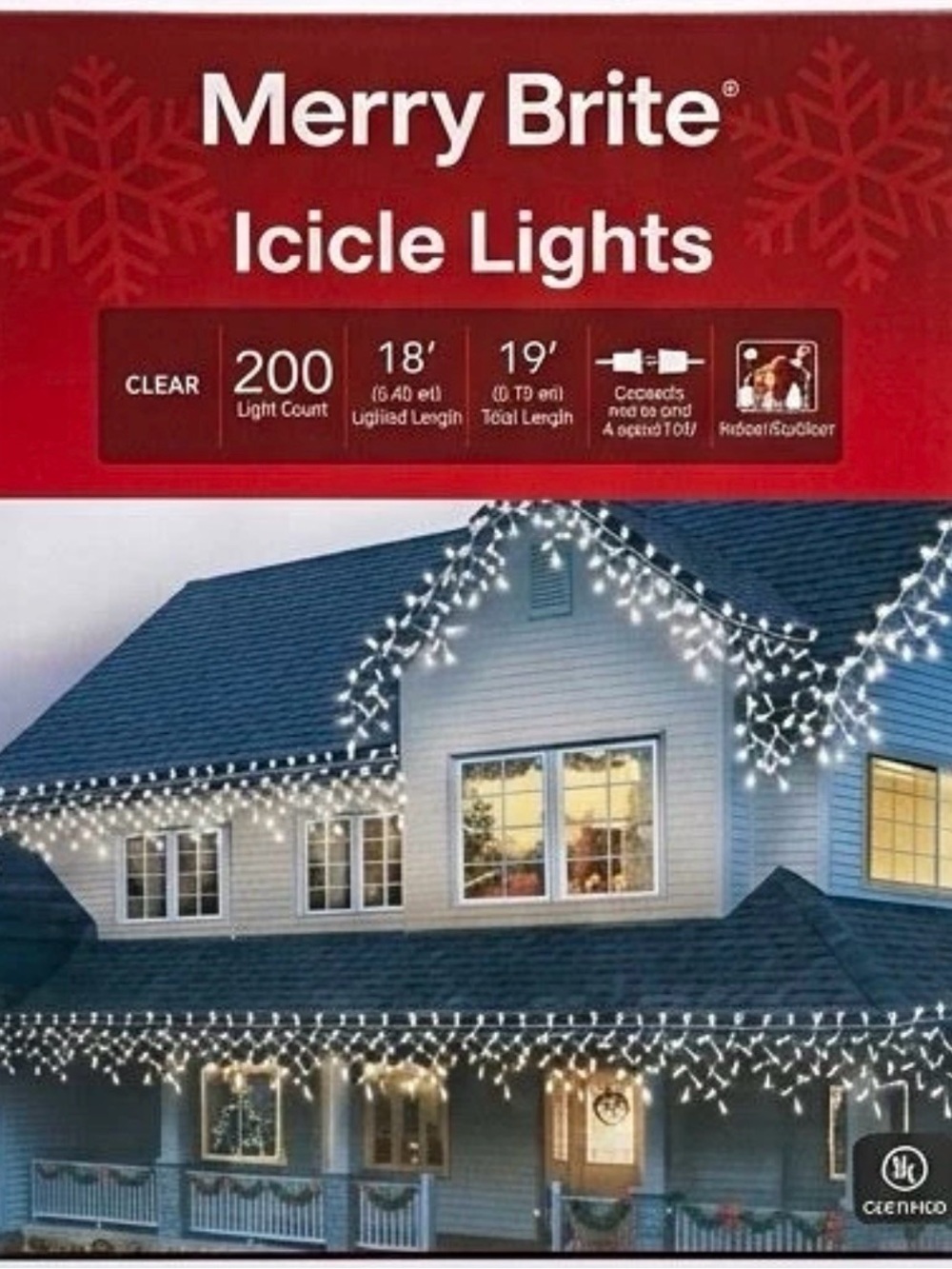Clear Icicle Lights - 200 Count
